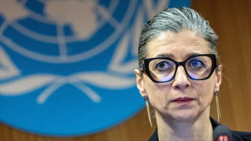 Francesca Albanese, relatora especial de la ONU sobre los derechos humanos en territorios palestinos, el 26 de marzo de 2024. (Foto: Reuters)
