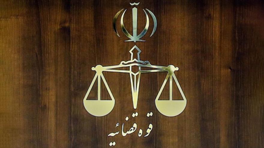El logotipo del Poder Judicial de Irán.