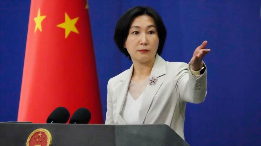 Portavoz del Ministerio de Exteriores chino, Mao Ning.