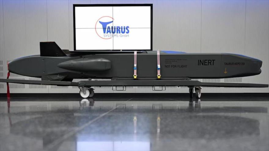 Un misil Taurus, de fabricación alemana, en una exhibición en Schrobenhausen (Baviera).
Foto: Reuters 