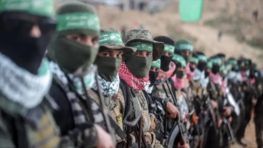 Miembros de las Brigadas Al-Qassam, el ala militar de HAMAS, el 20 de febrero de 2025.(foto: Anadolu)