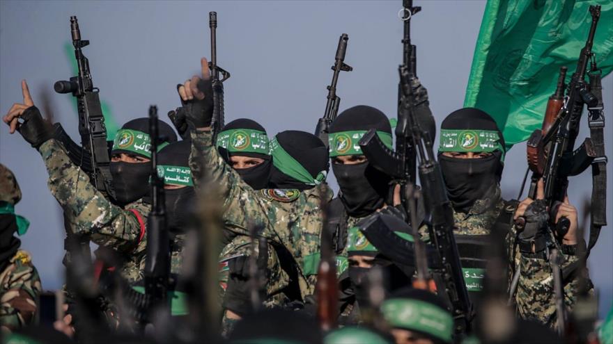 Los soldados del Movimiento de Resistencia Islámica de Palestina (HAMAS) en la Franja de Gaza.(foto: EFE)