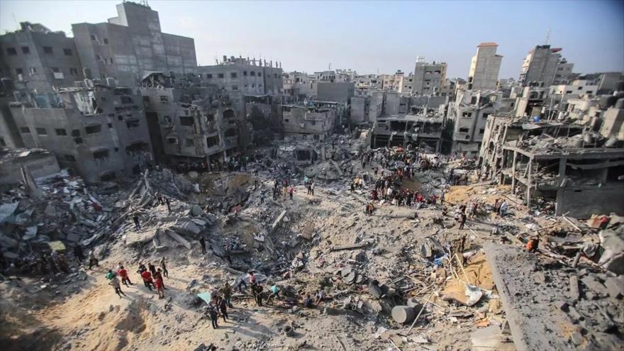 
Destrucción tras ataque israelí a campamento para refugiados de Yabalia, en Gaza en 2023. (Foto: AFP)
