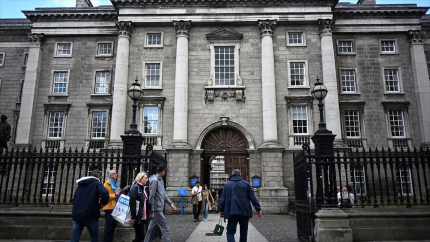 Frontis de la Universidad Trinity de Irlanda, en Dublín.