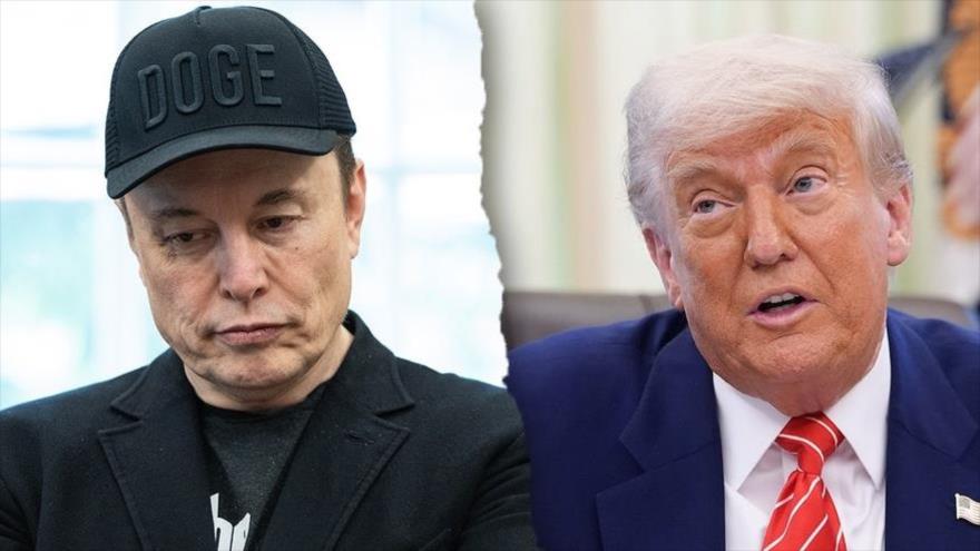 El magnate tecnológico, Elon Musk (izqda.) y el presidente de Estados Unidos, Donald Trump.