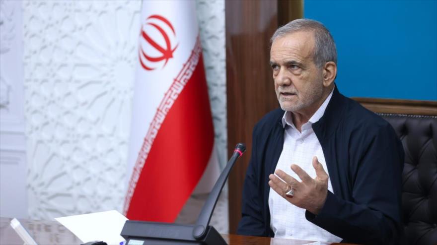 El presidente de Irán, Masud Pezeshkian, en un acto en Teherán, la capital, 3 de junio de 2025. (Foto: president.ir)