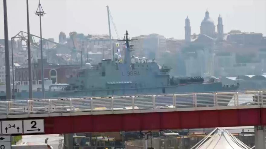 Trabajadores portuarios franceses e italianos bloquean envío militar a Israel