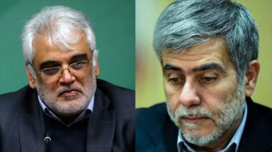 Científicos nucleares iraníes, Mohamad Mehdi Tehranchi, (Izda.), y Fereydoun Abbasi.
