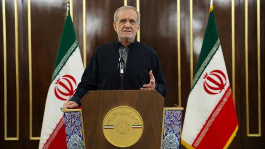 El presidente de Irán, Masud Pezeshkian, 13 de junio de 2025.