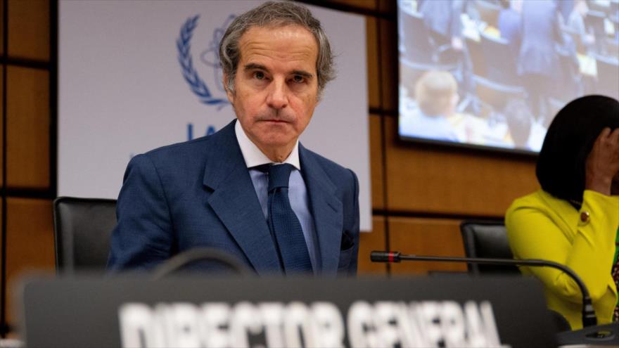 El director general de la AIEA, Rafael Grossi, en una reunión extraordinaria de la Junta de Gobernadores de la Agencia en Viena, 16 de junio de 2025. 