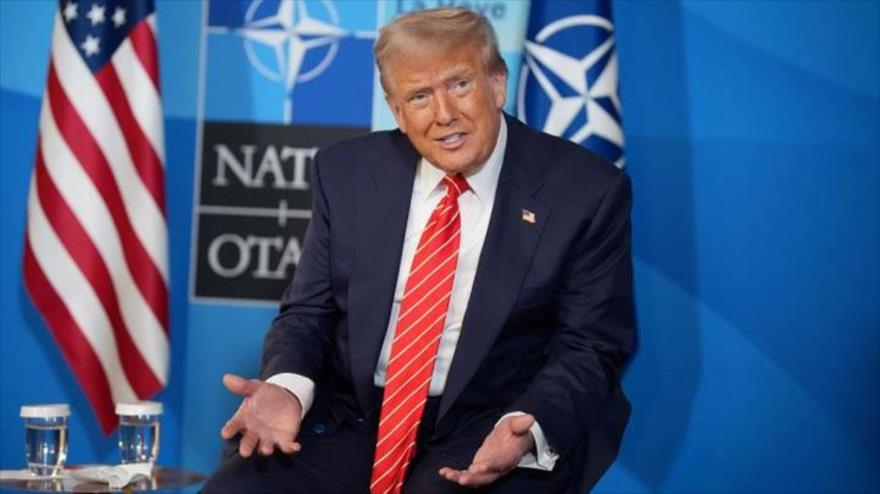 El presidente de Estados Unidos, Donald Trump, en la cumbre de la OTAN en Bruselas, 25 de junio de 2025.