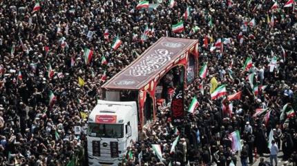 Iraníes se despiden de mártires de agresión de EEUU e Israel