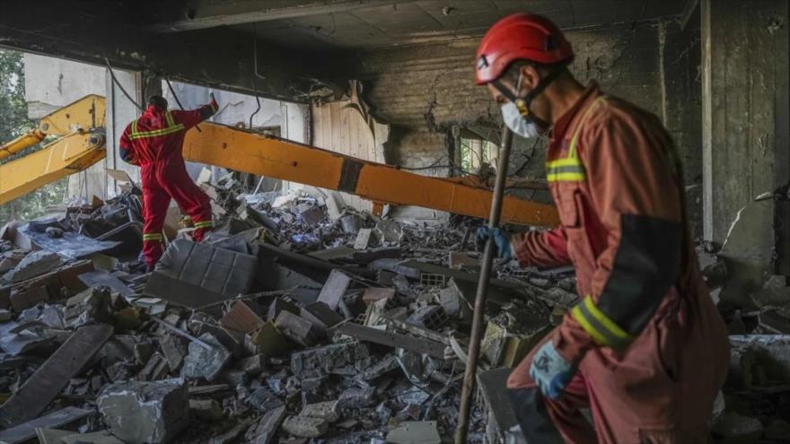 Secuelas de un mortal ataque israelí contra la prisión de Evin, en Teherán, Irán, 23 de junio de 2025.