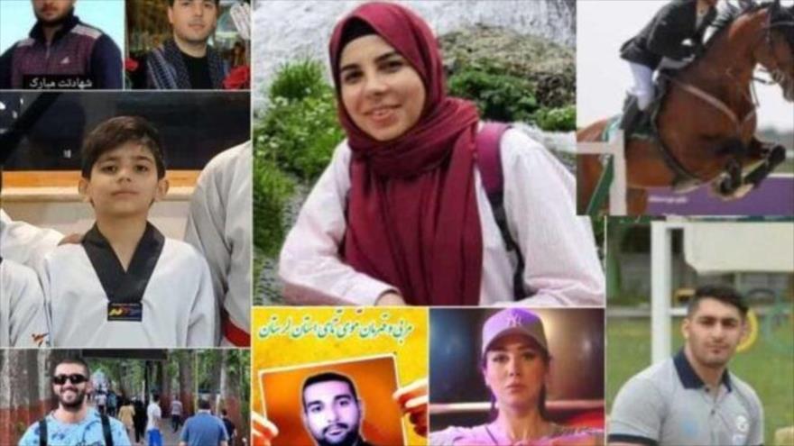 Atletas iraníes muertos por la guerra impuesta por Israel.