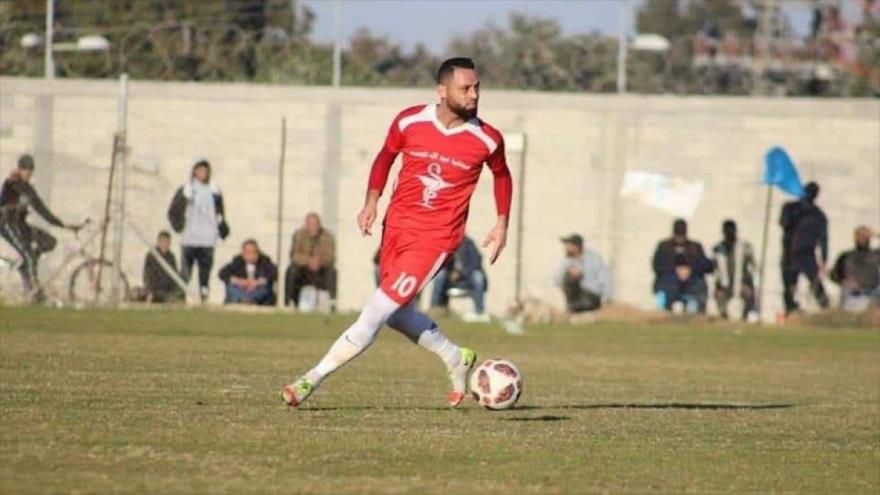 El futbolista palestino, Muhannad Al-Lelee, asesinado por fuerzas israelíes. 