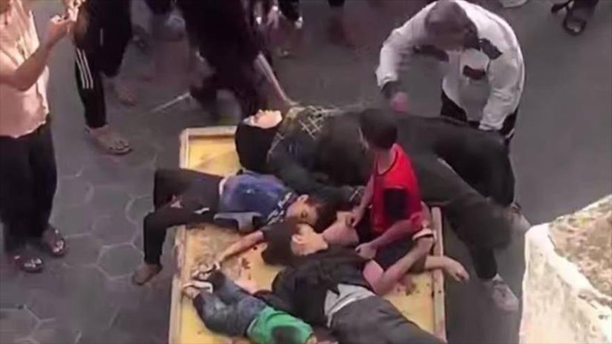 Israel asesina a 10 niños palestinos en una fila para recibir comida en Gaza