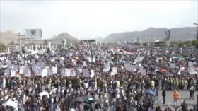 Yemeníes marchan para ratificar su respaldo a palestinos en Gaza