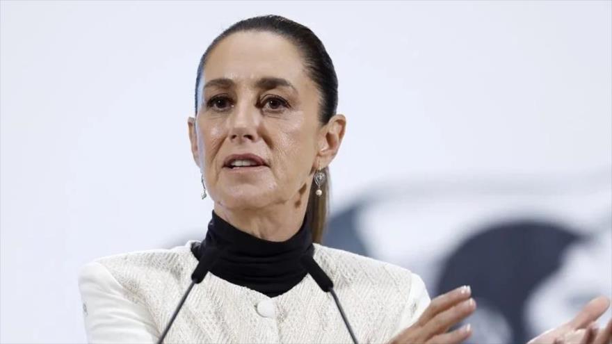 La presidenta de México, Claudia Sheinbaum, durante una rueda de prensa en el Palacio Nacional de la Ciudad de México, 11 de julio de 2025.(foto: EFE).