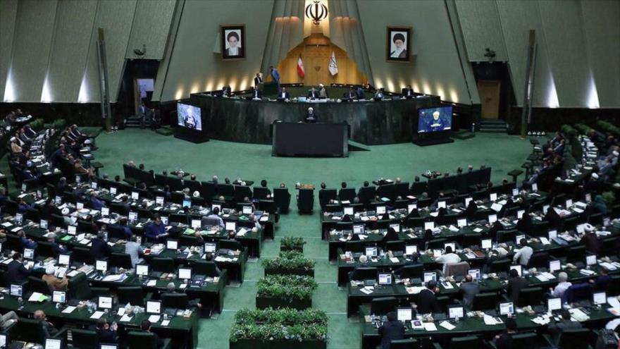 Una imagen de una sesión abierta del Parlamento de Irán. 