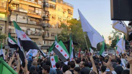 Protestas en Damasco tras ataques israelíes contra Siria