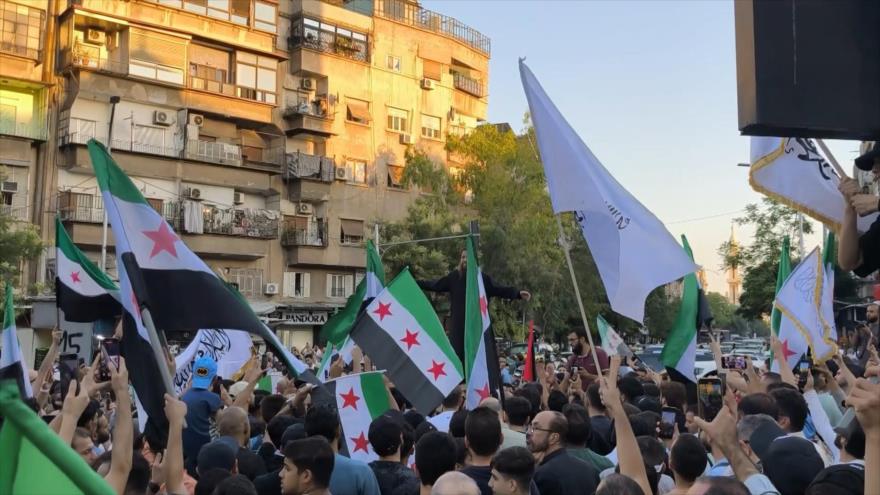 Protestas en Damasco tras ataques israelíes contra Siria