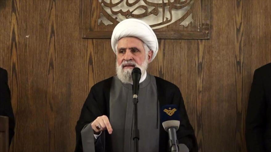 El secretario general de Hezbolá, el sheij Naim Qasem