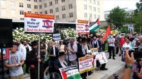 Protestan ante el Departamento de Estado de EEUU contra genocidio en Gaza