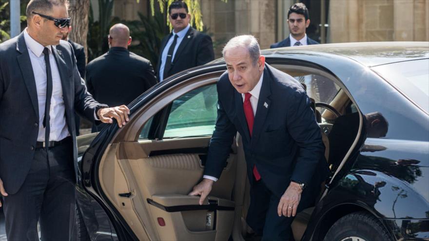 El primer ministro de Israel, Benjamín Netanyahu, llega al Palacio Presidencial, en Nicosia, Chipre, 4 de septiembre de 2023.