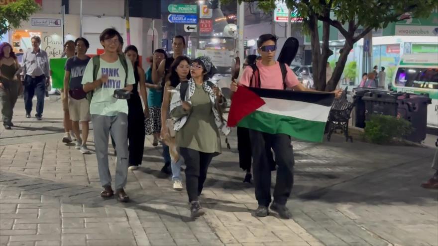 Marchan en México para solicitar ayuda humanitaria con destino a Gaza