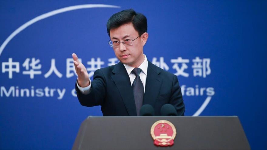 El portavoz del Ministerio de Asuntos Exteriores de China, Guo Jiakun. (Getty Images)