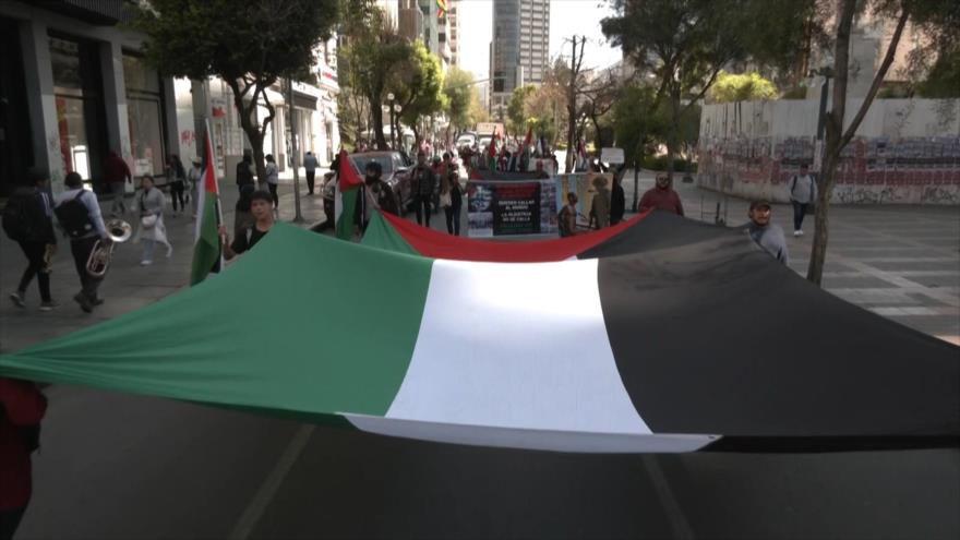 Bolivianos condenan hambruna y exterminio sionista contra palestinos