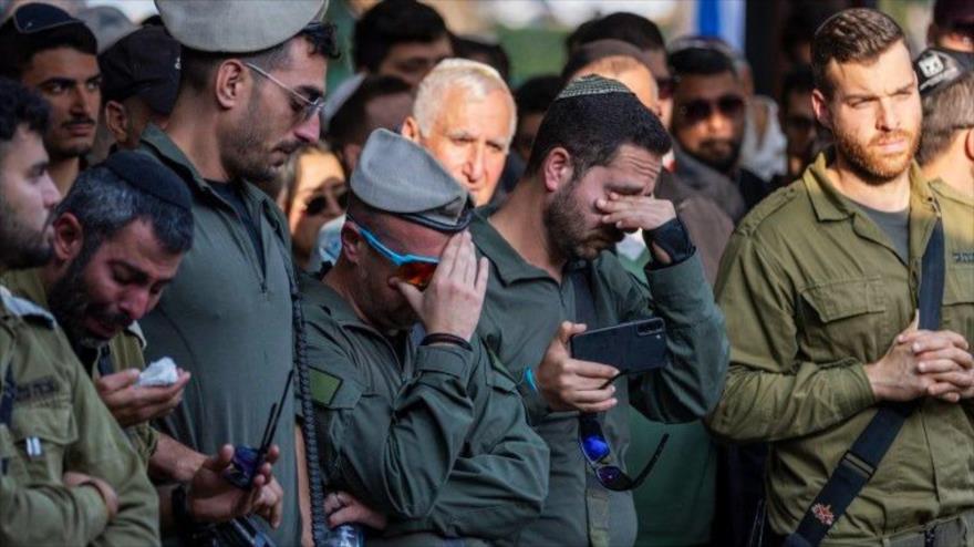 Soldados israelíes en un funeral militar en Tel Aviv.
