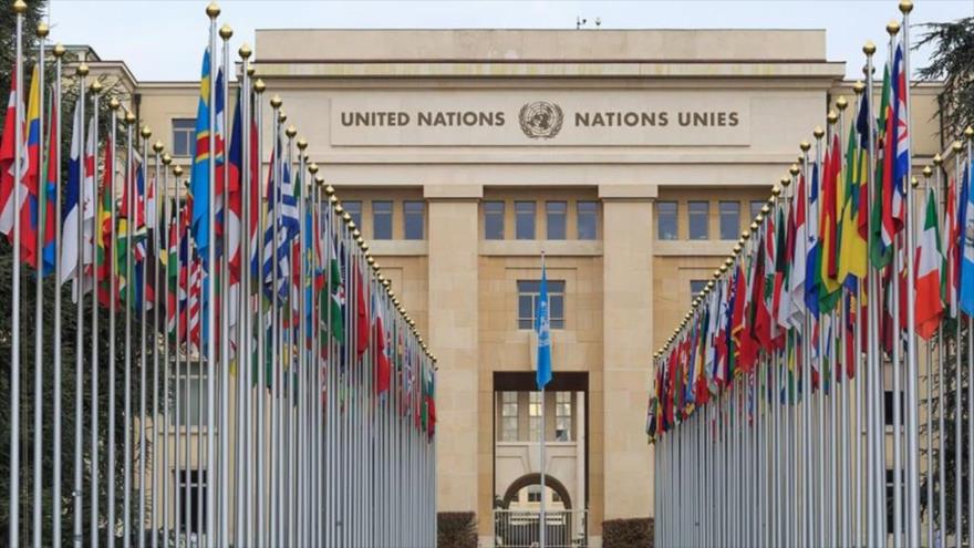 La Oficina de la Organización de las Naciones Unidas (ONU) en Ginebra, Suiza.
