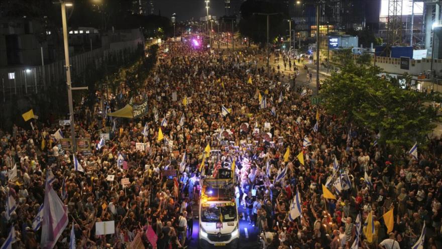 Familiares de los israelíes retenidos en Gaza se manifiestan por su liberación y el fin de la guerra contra Franja de Gaza