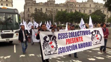 Trabajadores peruanos toman las calles contra corrupción e inseguridad