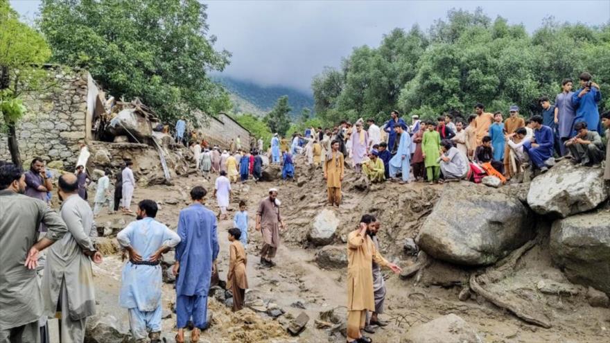 Una zona afectada por las inundaciones en Salarzai Tehsil, en Pakistán, en una imagen del 15 de agosto de 2025. (Foto: AFP)