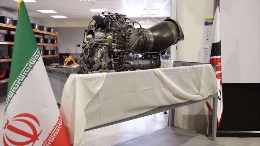 Un motor Arriel, utilizado en helicópteros BK 117, reparado por técnicos iraníes en un taller en Teherán,18 de agosto de 2025.