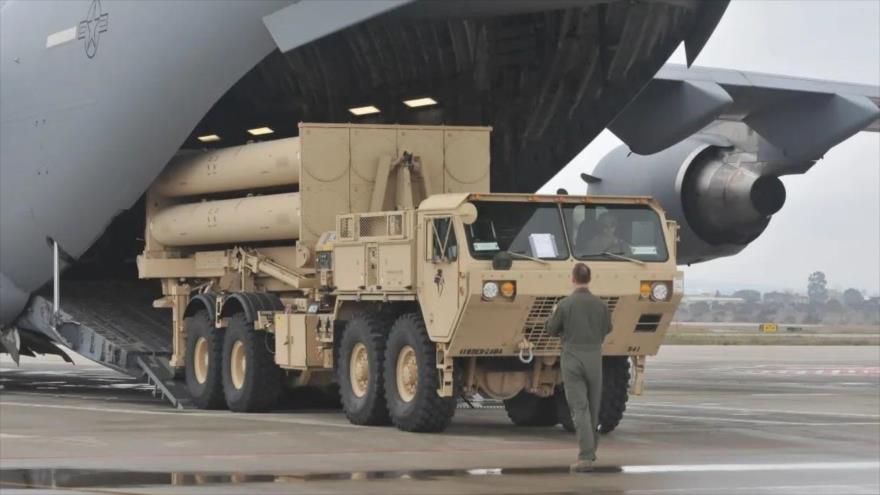 Baterías de misiles THAAD, fabricadas por la firma estadounidense Lockheed Martin.