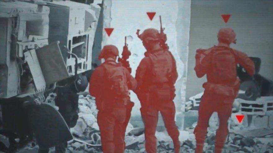 Los soldados israelíes quedaron bajo fuego de fuerzas palestinas.