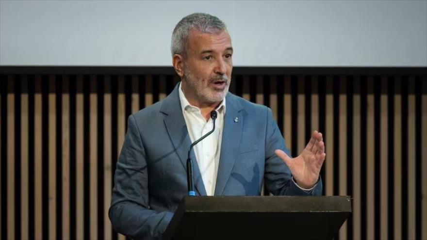 El alcalde de la ciudad española de Barcelona, Jaume Collboni.
