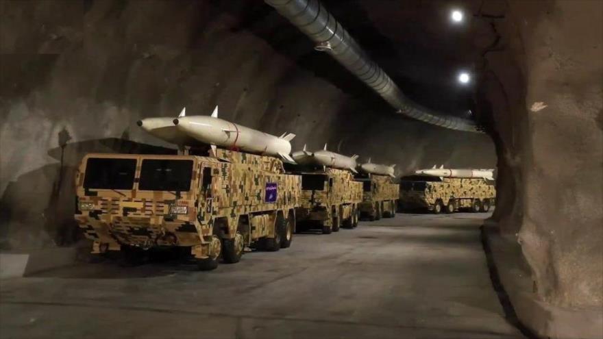 Misiles de fabricación nacional en una de las ciudades subterráneas de misiles de Irán, situada en un lugar no revelado.