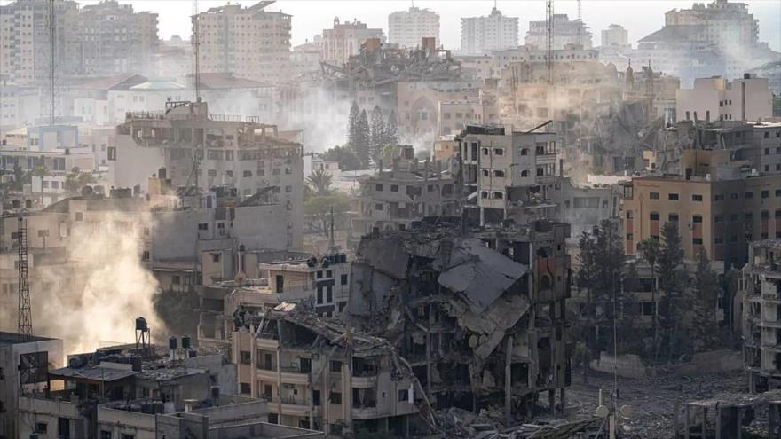 Los edificios devastados por los atques israelíes en Gaza. 