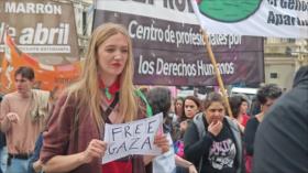Denuncian complicidad de Milei en genocidio palestino