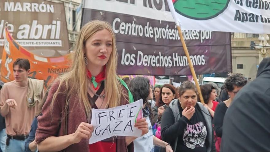 Denuncian complicidad de Milei en genocidio palestino