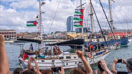 Primeros 26 barcos de la flotilla solidaria zarpan hacia Gaza