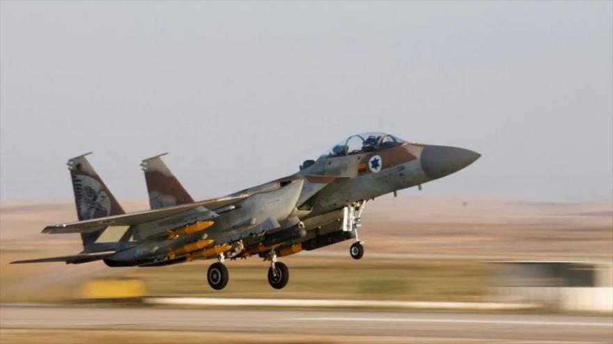Un avión de combate F-15 israelí.