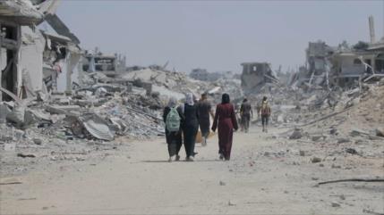 Menos del 10 % de Gaza se ha desplazado, dificultando el plan israelí