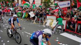 Así protestas propalestinas interrumpen la Vuelta ciclista en España