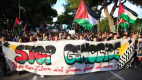 Italia vive protestas para suspender partido de fútbol con Israel