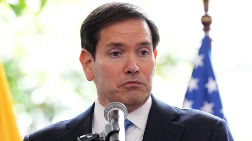 El secretario de Estado de EE.UU., Marco Rubio, durante una conferencia de prensa en el Palacio de Carondelet en Quito, Ecuador, el 4 de septiembre de 2025. (FOTO: AFP)